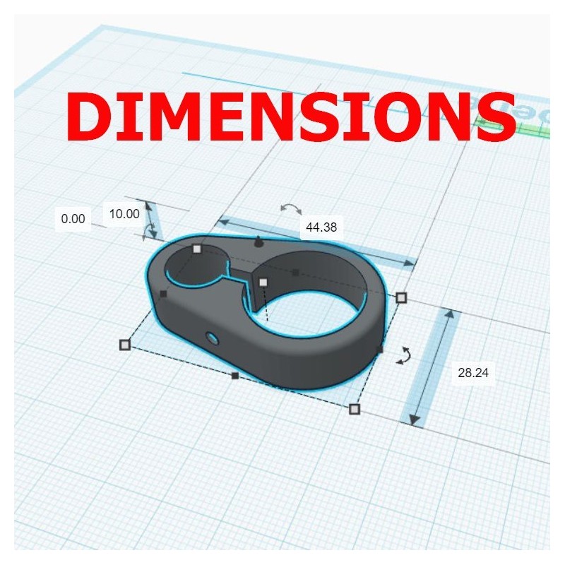 Faixa de cano para furo de garrafa de ar 22 mm, furo de cano 12 mm | Artemis