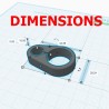 Faixa de cano para furo de garrafa de ar 22 mm, furo de cano 12 mm | Artemis