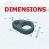 Pipband för luftflaskhål 22 mm, fathål 12 mm - Price: €28 - Artemis