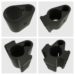 Barrel Band med Picatinny - luftflaskhål 22 mm, fathål 12 mm - Price: €30 - Artemis