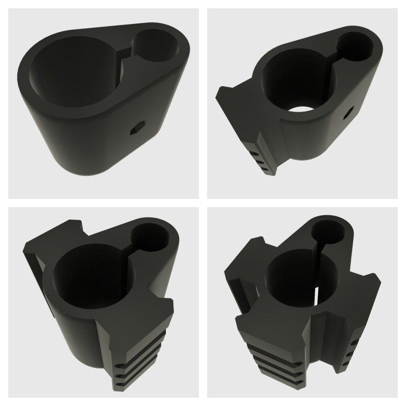 Barel Band s Picatinny - otvor pro vzduchovou láhev 22 mm, otvor pro hlaveň 12 mm | Artemis