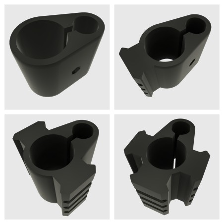 Banda para cañón con Picatinny - orificio para botella de aire de 22 mm, orificio para cañón de 12 mm - Price: €30 - Artemis