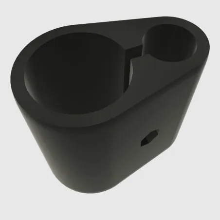 Barrel Band com Picatinny - orifício para garrafa de ar 22 mm, orifício para cano 12 mm - Price: €30 - Artemis