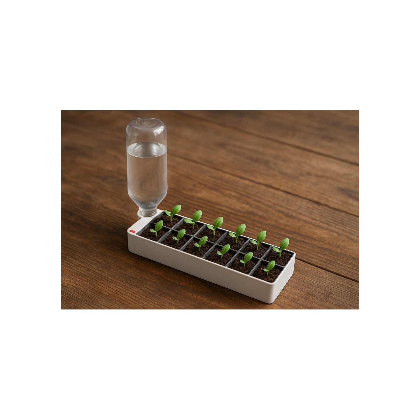 Doniczka do sadzonek z systemem samo-nawadniania (system z butelką PET) - Price: €8 - 