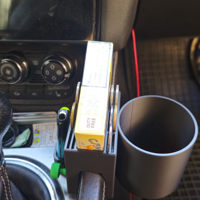 Portavasos & Organizador 4-en-1 para Audi TT Mk2 (8J) – Consola central | 