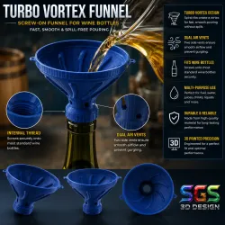 Embudo Turbo Vortex para Botellas de Vino