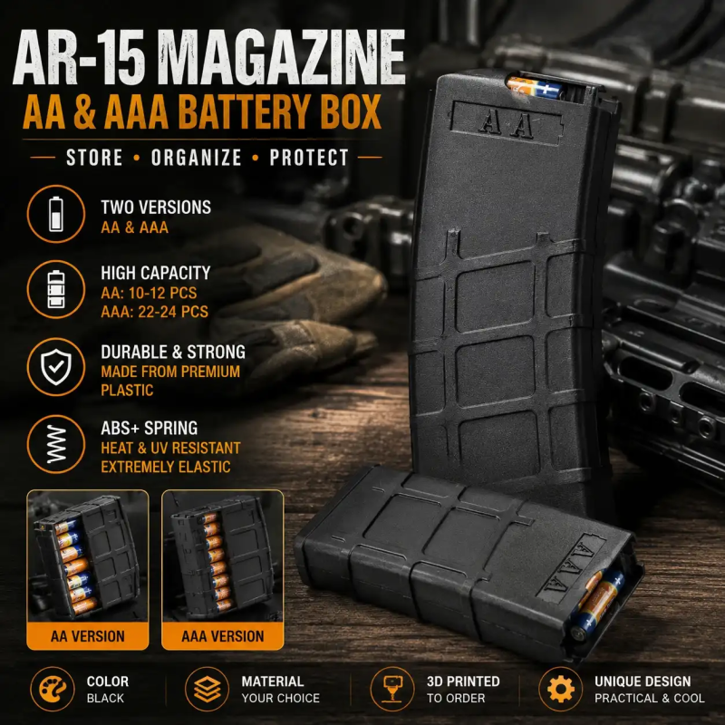 Caixa de pilhas AA e AAA do compartimento AR-15 | 