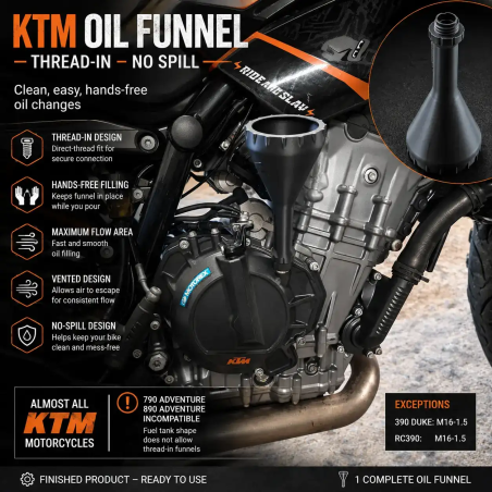 Entonnoir d’huile KTM - Fileté (Anti-renversement) | 