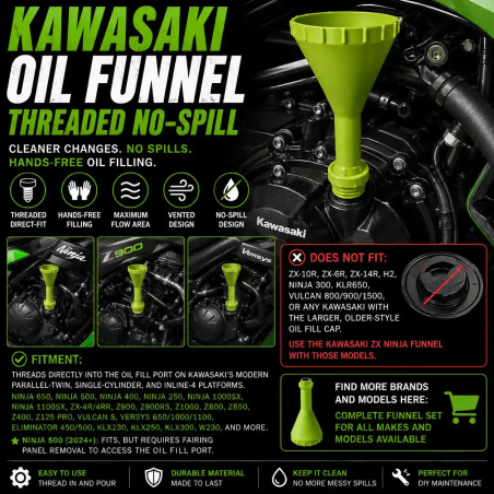 Χωνί Λαδιού KAWASAKI - Με Σπείρωμα, Αντι-διαρροής |