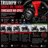Triumph Triple Oil Funnel – Threaded No-Spill | 