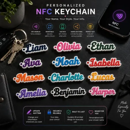 Personalized NFC Keychain with Custom Name |