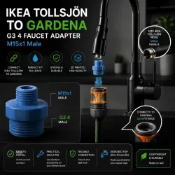 Adaptador de grifo IKEA TOLLSJÖN a Gardena G3 4
