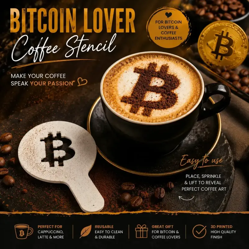 Bitcoin Lover Coffee Stencil | 