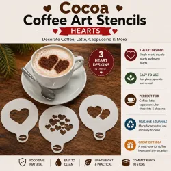 Kakao-Kaffee-Schablonen – Herzen
