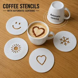 Kaffeeschablonen mit automatischer Zentrierung