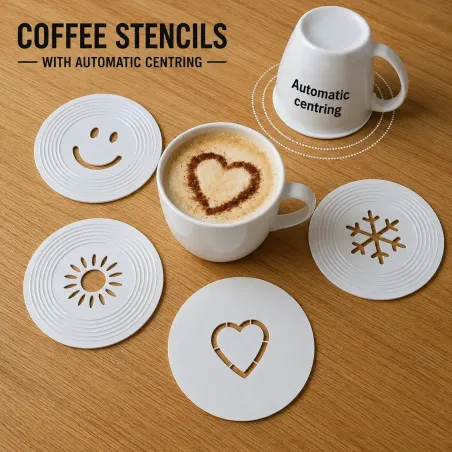 Plantillas para café con centrado automático | 