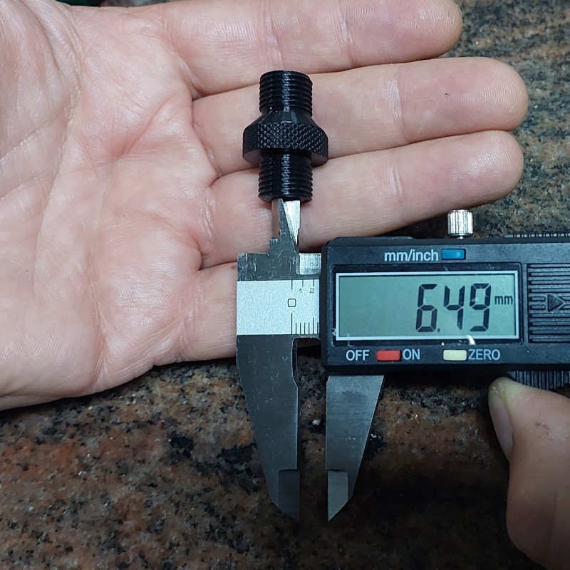 Adapter tłumika do wiatrówki UNF 1/2 męski na UNF 1/2 męski | 