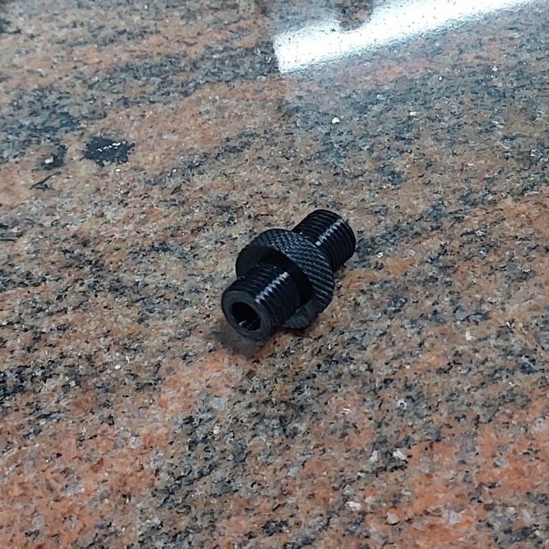 Adapter tłumika do wiatrówki UNF 1/2 męski na UNF 1/2 męski | 