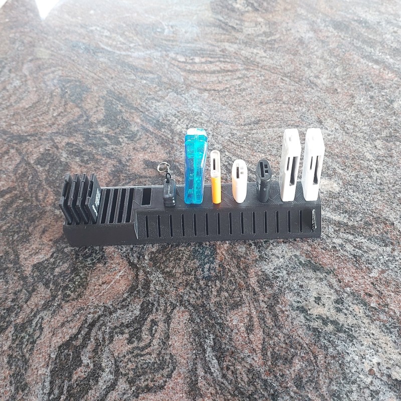 USB, SD, MicroSD, MicroSDHC, MicroSDXC Stolní držák - organizér | 